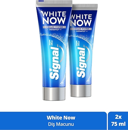 Signal White Now Anında Beyazlık Florürlü Diş Macunu 75 ml 2 Adet