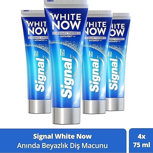 Signal White Now Anında Beyazlık Florürlü Diş Macunu 75 ml 4 Adet