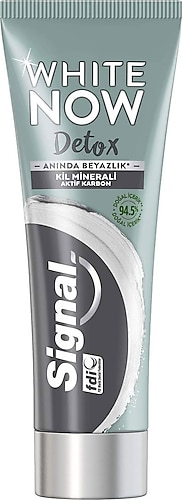 Signal White Now Detox Aktif Kömür Beyazlatıcı Florürlü Diş Macunu 75 ml