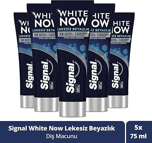 Signal White Now Lekesiz Beyazlık Diş Macunu 75 ml 5 Adet