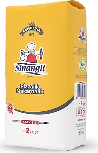 Sinangil 2 kg Sarı Semolina Pizzalık ve Makarnalık Un 6'lı