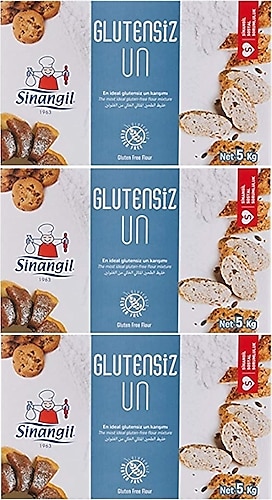 Sinangil Glutensiz 5 kg Un 3'lü