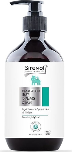 Sirenol Organik Bebek Saç ve Vücut Şampuanı 400 ml
