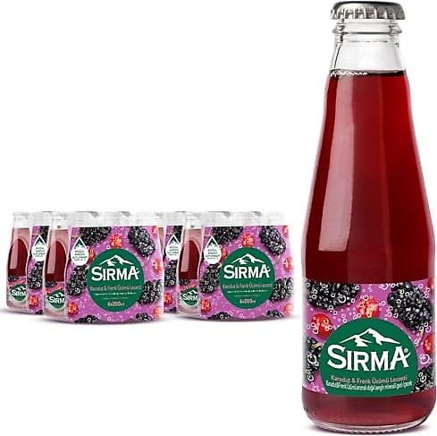Sırma B Vitaminli Karadut & Frenk Üzümü Aromalı Doğal Maden Suyu (24x200 ML)