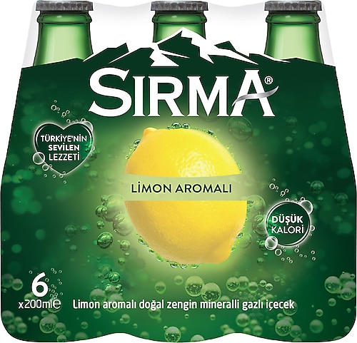 Sırma Vitaminli C Plus Limonlu 200 ml 6'lı Maden Suyu