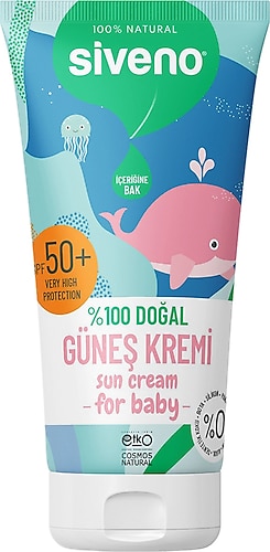 Siveno Doğal 50 Faktör Bebek Güneş Kremi 50 ml