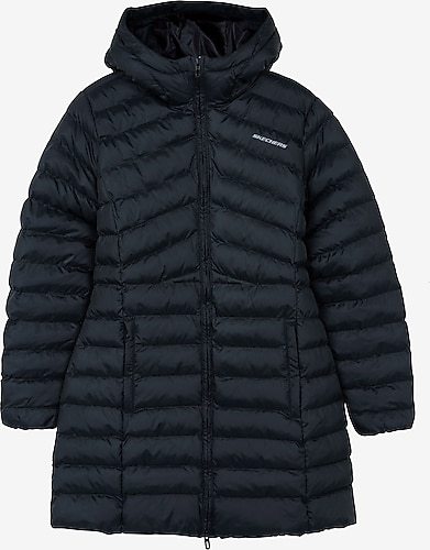 Skechers Essential Maxi Length S212005 Kapüşonlu Kadın Şişme Mont