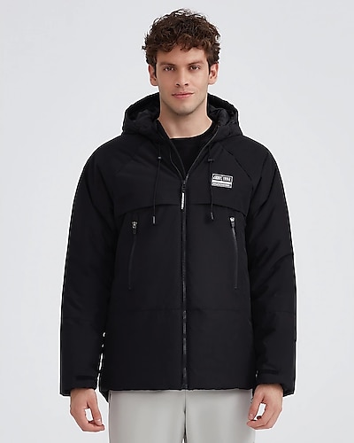 Skechers M Outerwear Padded Jacket S232053-001 Erkek Siyah Mont