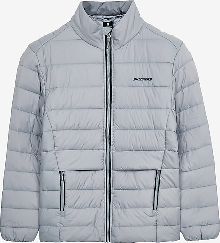 Skechers M Outerwear Padded S231242-035 Gri Erkek Şişme Mont
