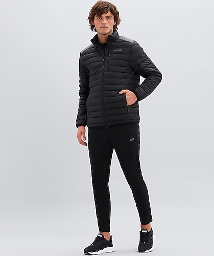 Skechers M Panel Turtle Neck Siyah Erkek Şişme Mont S212030-001