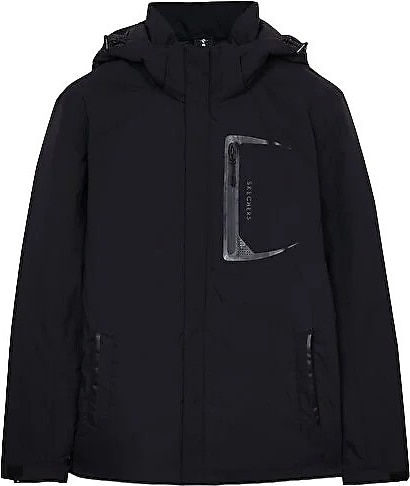 Skechers Outerwear Padded S232413 Kapüşonlu Erkek Su Geçirmez Mont