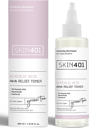 Skin401 Glycolic Acid AHA Aydınlatıcı Etkili & Leke Karşıtı Tonik 200 ml