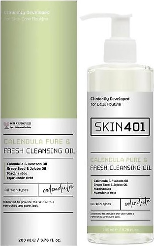 Skin401 Kalendula Özlü Tazeleyici Cilt Temizleme Yağı 200 ml