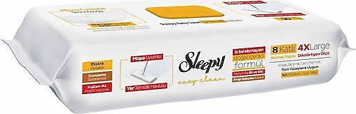 Sleepy Easy Clean Arap Sabunu Katkılı Mopa Uyumlu Yer Temizlik Havlusu 50 Yaprak