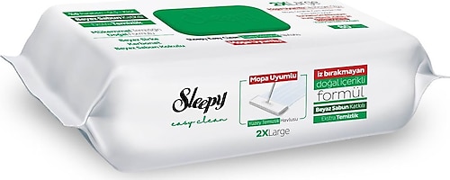Sleepy Easy Clean Beyaz Sabun Katkılı Mopa Uyumlu Yüzey Temizlik Havlusu 80 Yaprak