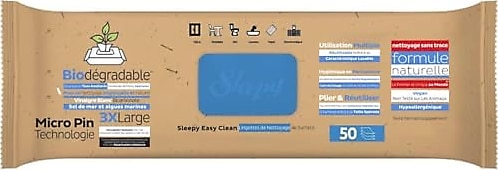 Sleepy Easy Clean Bio Çözünür Deniz Tuzu ve Deniz Yosunu Yüzey Temizlik Havlusu 50 Yaprak 6'lı