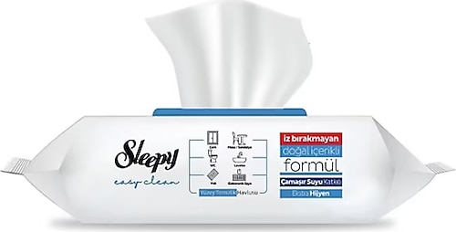 Sleepy Easy Clean Çamaşır Suyu Katkılı Yüzey Temizlik Havlusu 100 Yaprak 6'lı