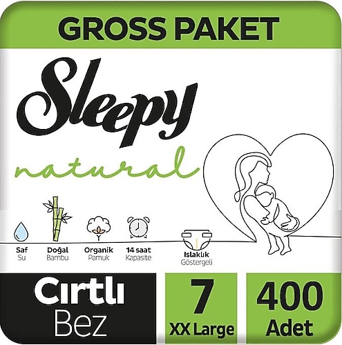 Sleepy Natural 7 Numara XX Large 400'lü Bebek Bezi