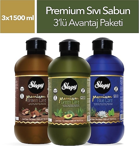 Sleepy Premium Serisi Sıvı Sabun 1.5 lt 3'lü