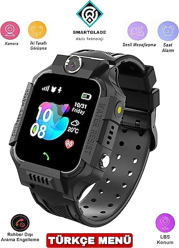 SmartBlade 2024 GPS Sim Kartlı Kameralı Konuşma Özellikli Akıllı Çocuk Saati
