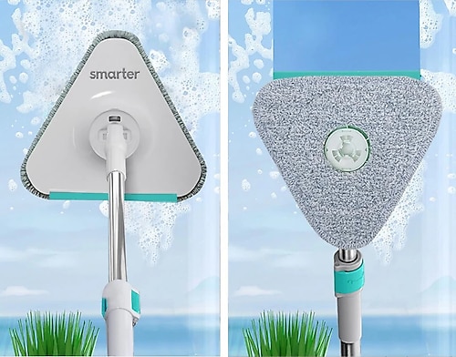 SMARTER Aqua Master Üçgen Aparat Mop Camlar Ve Zorlu Köşeler Için Temizlik Paspas