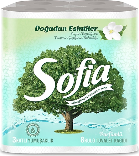 Sofia Parfümlü 3 Katlı 8'li Tuvalet Kağıdı