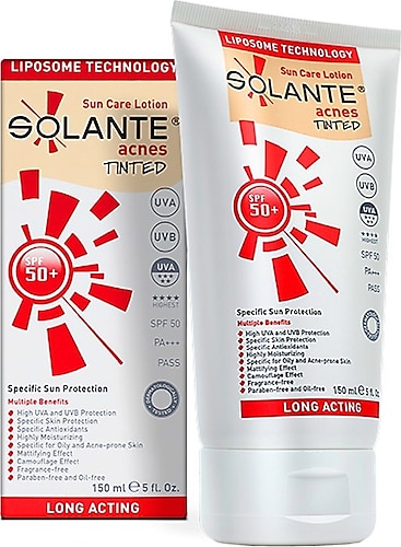 Solante Pigmenta Lekeli Ciltler İçin Renkli 50 Faktör Güneş Losyonu 150 ml