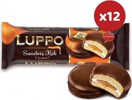 Şölen Luppo Karamelli Sandviç Kek 182 gr 12'li