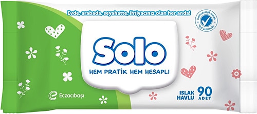 Solo 90 Yaprak Islak Havlu