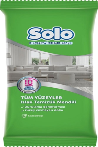 Solo Tüm Yüzeyler Islak Temizlik Mendili 40 Yaprak