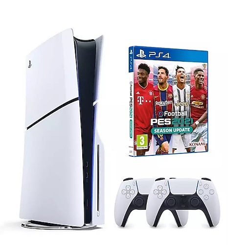 Sony Playstation 5 Slim CD Edition - 2. Dualsense Ps5 Kol - PES 2021 Oyun Konsolu (İthalatçı Garantili)