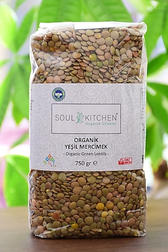 Soul Kitchen Organik Ürünler Organik Yeşil Mercimek 750gr