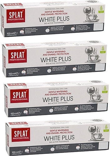 Splat Professional White Plus Beyazlatıcı Florürlü Diş Macunu 100 ml 4 Adet