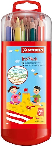 Stabilo Trio Thick Üçgen Kalın 15'li Kuru Boya Seti