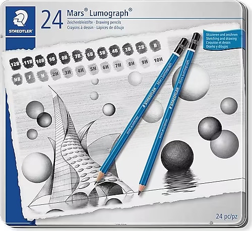 Staedtler Mars Lumograph Dereceli Kalem Seti 24lü