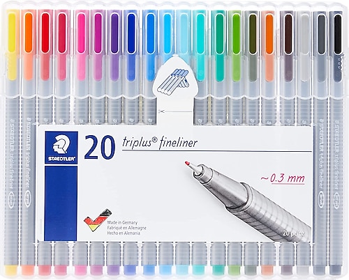 Staedtler Triplus Üçgen Fineliner 20'li Keçeli Kalem Seti