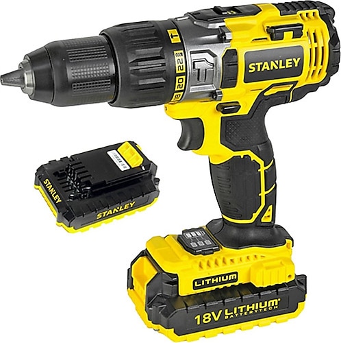 Stanley STDC18LHBK Çift Akülü 2 Ah Darbeli Matkap