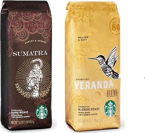 Starbucks Sumatra Çekirdek Filtre Kahve 250 G + Veranda Çekirdek Filtre Kahve 250 G