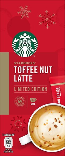 Starbucks Toffee Nut Latte 21.5 gr 4'lü 1 Paket Kahve Karışımı