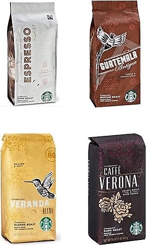 Starbucks Verona, Veranda, Dark Espresso ve Guatemala Çekirdek Kahve 4 x 250 gr - 1 kg