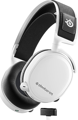 SteelSeries Arctis 7 Plus Beyaz Wireless Mikrofonlu Kulak Üstü Oyuncu Kulaklığı