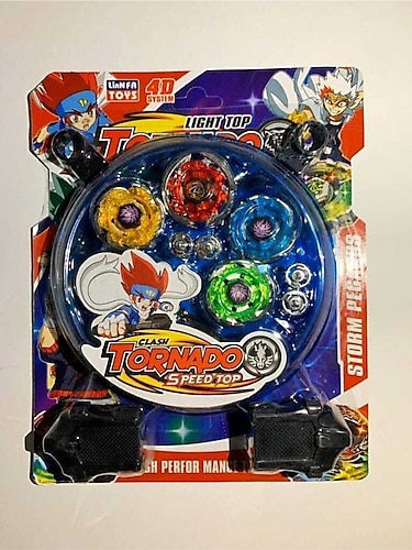 SUDEN Beyblade Metal Fushion Tornado Clash 5d Arenalı 4 Lü Oyuncak Seti