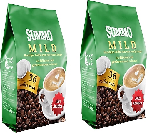 SUMMO Mild 72'li Avantaj Paketi (36x2) Senseo Pod Kahve Kapsülü