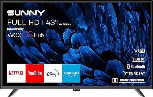 Sunny SN43DAL540 FULL HD 43" 109 Ekran Uydu Alıcılı webOS Smart LED TV