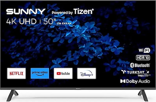 Sunny SN50FMN501 Frameless 4K Ultra HD 50" 127 Ekran Uydu Alıcılı Smart LED TV