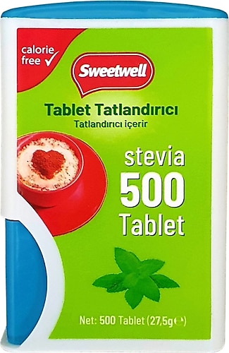 Sweetwell Stevia Sıfır Kalori Tatlandırıcı 500 Tablet