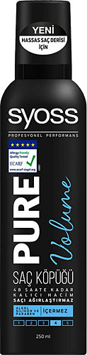 Syoss Pure Volume Yoğun Hacim 250 ml Saç Köpüğü