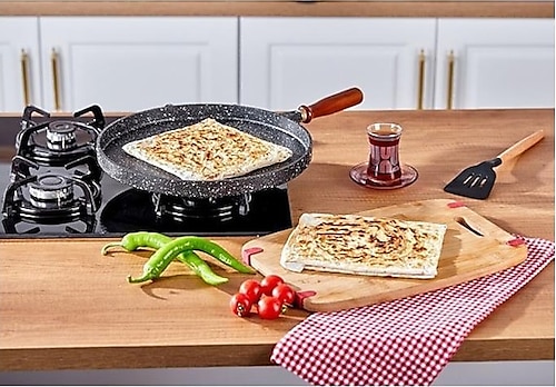 Taç TAC-6343 36 cm Döküm Granit Gözleme Tavası