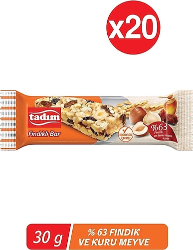 Tadım Fındıklı Bar 20x30 gr