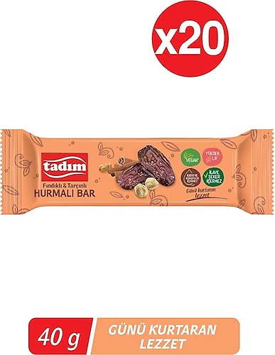 Tadım Fındıklı Tarçınlı Hurmalı Bar 20x40 gr